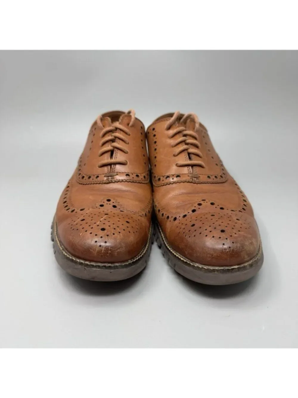 Cole Haan Zerogrand C22395 Men’s Brown Tan Java Wingtip Oxford Shoes US 10.5M